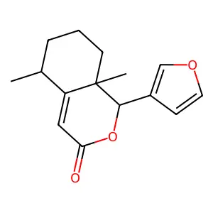 3H-2-Benzopyran-3-one, 1-(3-furanyl)-1,5,6,7,8,8a-hexahydro-5,8a-dimethyl-, (1alpha,5alpha,8abeta)- structure