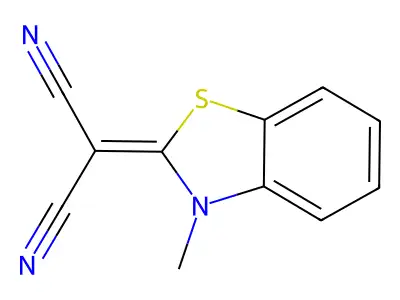 2-(3-Methyl-1,3-benzothiazol-2-ylidene)propanedinitrile structure