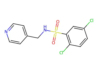 2,5-dichloro-N-(pyridin-4-ylmethyl)benzenesulfonamide structure