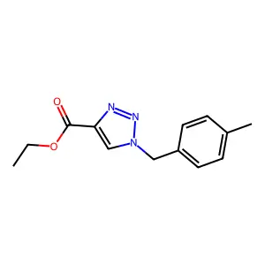 ethyl 1-(4-methylbenzyl)-1H-1,2,3-triazole-4-carboxylate structure