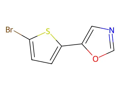 5-(5-Bromo-2-thienyl)-1,3-oxazole structure