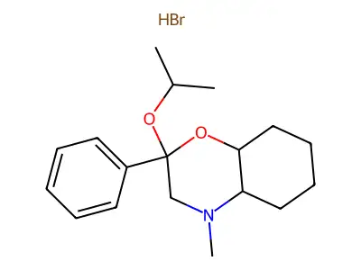 Octahydro-4-methyl-2-(1-methylethoxy)-2-phenyl-2H-1,4-benzoxazine hydrobromide structure