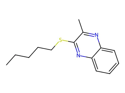 Quinoxaline, 2-methyl-3-(pentylthio)- structure