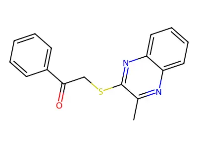 2-(3-Methylquinoxalin-2-yl)sulfanyl-1-phenylethanone structure