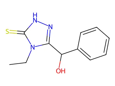 4-Ethyl-2,4-dihydro-5-(hydroxyphenylmethyl)-3H-1,2,4-triazole-3-thione structure