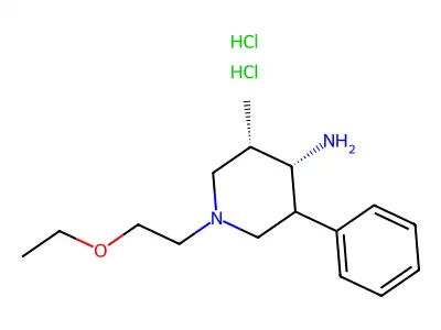 4-Piperidinamine, 1-(2-ethoxyethyl)-3-methyl-N-phenyl-, dihydrochloride, cis- structure