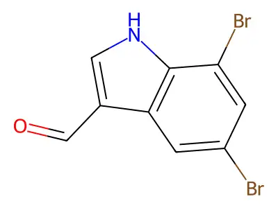 5,7-dibromo-1H-indole-3-carbaldehyde structure