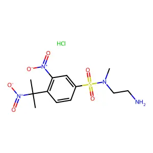 N-(2-Aminoethyl)-N-methyl-3-nitro-4-(1-methyl-1-nitroethyl)benzenesulfonamide structure