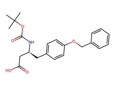 (S)-4-(4-(Benzyloxy)phenyl)-3-((tert-butoxycarbonyl)amino)butanoic acid structure