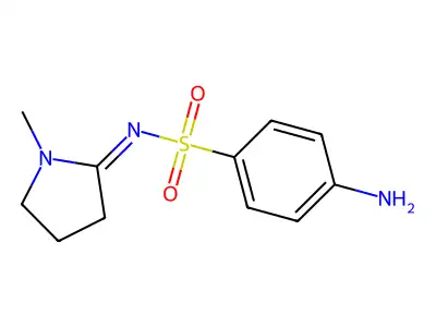 4-amino-N-(1-methylpyrrolidin-2-ylidene)benzenesulfonamide structure
