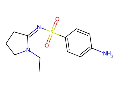 Benzenesulfonamide,4-amino-N-(1-ethyl-2-pyrrolidinylidene)- structure
