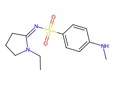 N-(1-Ethyl-2-pyrrolidinylidene)-4-(methylamino)benzenesulfonamide structure