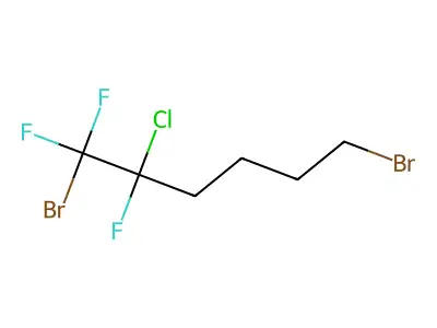 1,6-Dibromo-2-chloro-1,1,2-trifluorohexane structure