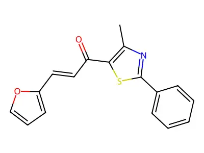 3-(Furan-2-yl)-1-(4-methyl-2-phenyl-1,3-thiazol-5-yl)prop-2-en-1-one structure