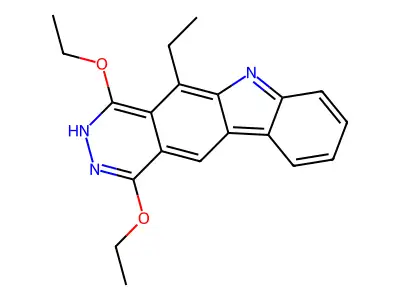 6H-Pyridazino(4,5-b)carbazole, 1,4-diethoxy-5-ethyl- structure