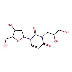 3-(2,3-Dihydroxypropyl)deoxyuridine structure