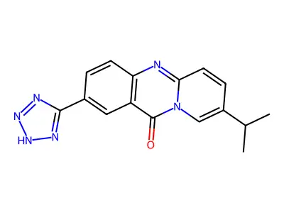 11H-Pyrido(2,1-b)quinazolin-11-one, 8-(1-methylethyl)-2-(1H-tetrazol-5-yl)- structure