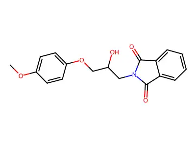 2-[2-Hydroxy-3-(4-methoxyphenoxy)propyl]isoindole-1,3-dione structure