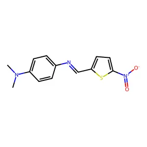 1,4-Benzenediamine, N,N-dimethyl-N'-[(5-nitro-2-thienyl)methylene]- structure