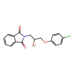 2-[3-(4-Chlorophenoxy)-2-hydroxypropyl]isoindole-1,3-dione structure