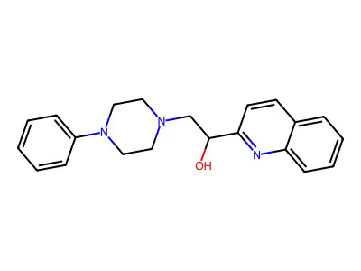 2-Quinolinemethanol, alpha-((4-phenyl-1-piperazinyl)methyl)- structure
