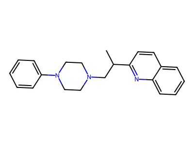Quinoline, 2-(1-methyl-2-(4-phenyl-1-piperazinyl)ethyl)- structure