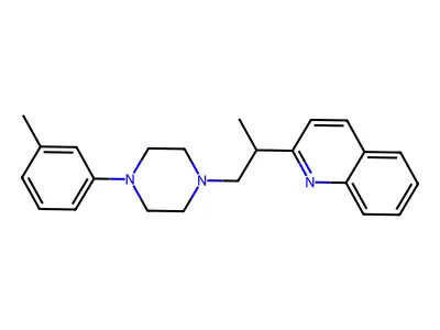 Quinoline, 2-(1-methyl-2-(4-(3-methylphenyl)-1-piperazinyl)ethyl)- structure