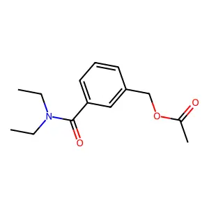 3-((乙酰氧基)甲基)-N,N-二乙基苯甲酰胺 structure