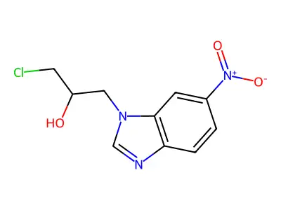 1-Chloro-3-(6-nitro-1H-benzimidazol-1-yl)propan-2-ol structure