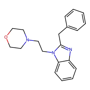4-[2-(2-Benzylbenzimidazol-1-yl)ethyl]morpholine structure