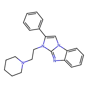 2-Phenyl-3-(2-piperidin-1-ylethyl)imidazo[1,2-a]benzimidazole structure