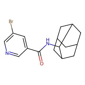 3-Pyridinecarboxamide, 5-bromo-N-tricyclo(3.3.1.1(sup 3,7))dec-2-yl- structure