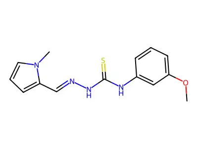 1-(3-Methoxyphenyl)-3-[(1-methylpyrrol-2-yl)methylideneamino]thiourea structure