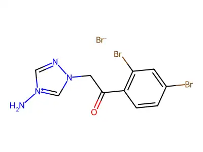 2-(4-Amino-1,2,4-triazol-4-ium-1-yl)-1-(2,4-dibromophenyl)ethanone;bromide structure