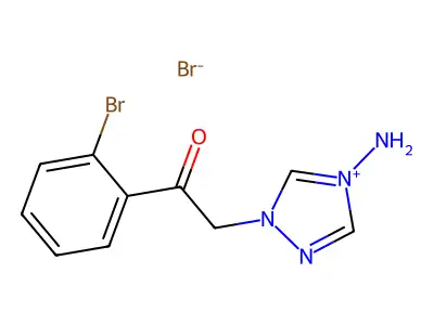 2-(4-Amino(1,2,4-triazolyl))-1-(2-bromophenyl)ethan-1-one, bromide structure