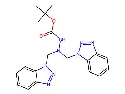 N',N'-Bis(1H-1,2,3-benzotriazol-1-ylmethyl)(tert-butoxy)carbohydrazide structure