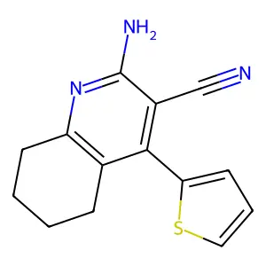 2-Amino-4-thiophen-2-yl-5,6,7,8-tetrahydroquinoline-3-carbonitrile structure