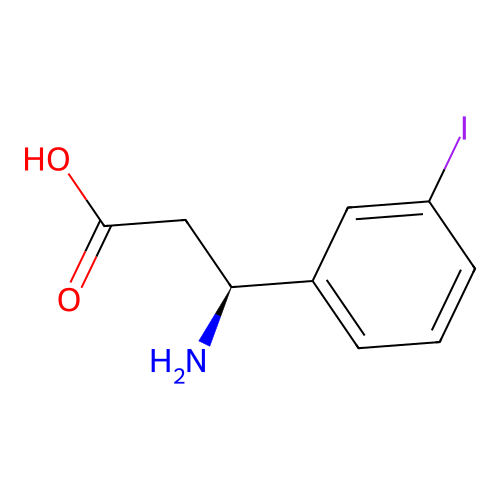 (3S)-3-amino-3-(3-iodophenyl)propanoic acid structure
