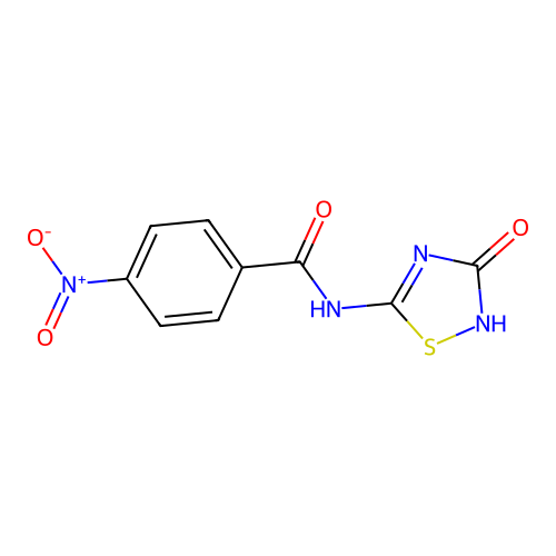 4-nitro-N-(3-oxo-1,2,4-thiadiazol-5-yl)benzamide structure