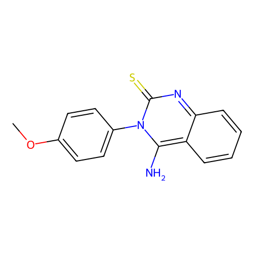 4-Amino-3-(4-methoxyphenyl)quinazoline-2-thione structure