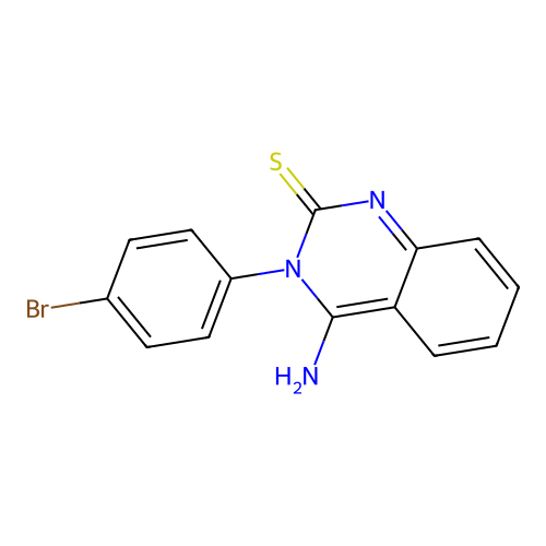 4-Amino-3-(4-bromophenyl)quinazoline-2-thione structure
