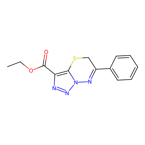 ethyl 6-phenyl-5H-[1,2,3]triazolo[5,1-b][1,3,4]thiadiazine-3-carboxylate structure
