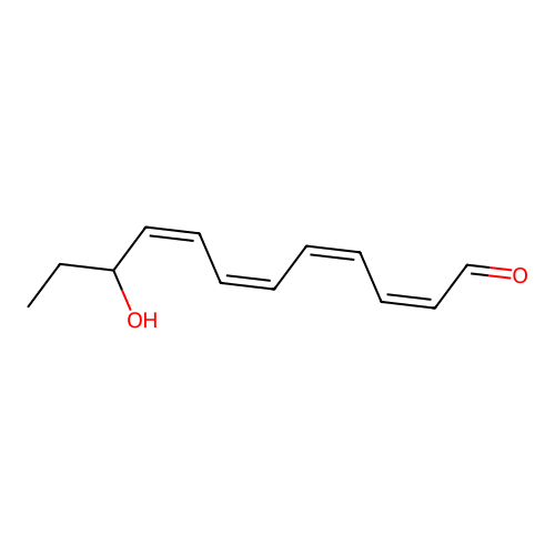 10-Hydroxy-(2,4,6,8)dodecatetraenal structure