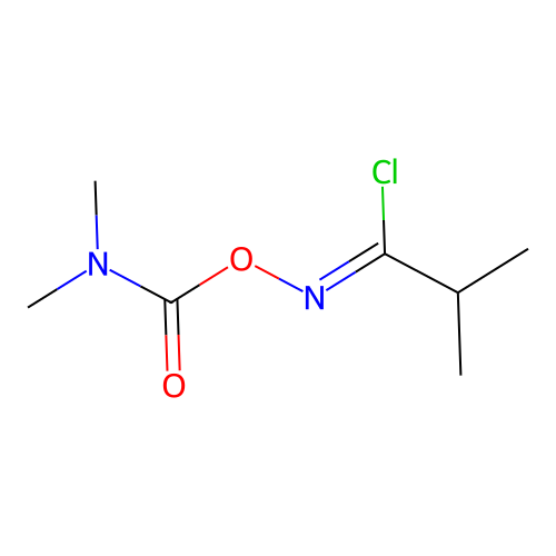 Propanimidoyl chloride, N-(((dimethylamino)carbonyl)oxy)-2-methyl- structure