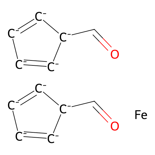 Bis(cyclopenta-2,4-diene-1-carbaldehyde);iron structure