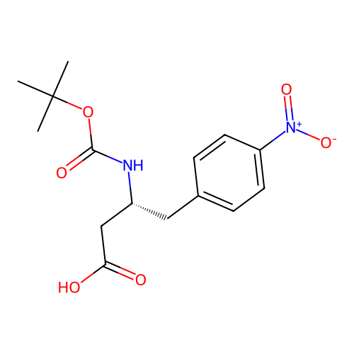 (R)-3-((tert-Butoxycarbonyl)amino)-4-(4-nitrophenyl)butanoic acid structure