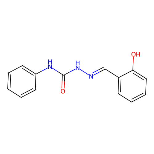 2-[(E)-(2-hydroxyphenyl)methylidene]-N-phenyl-1-hydrazinecarboxamide structure