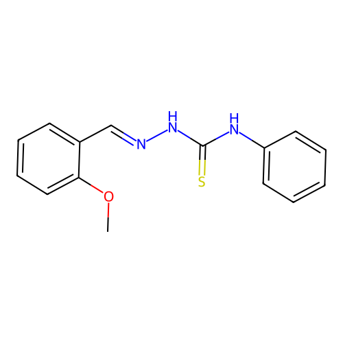 2-Methoxybenzaldehyde N-phenylthiosemicarbazone structure