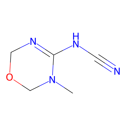 (3-Methyl-2,6-dihydro-1,3,5-oxadiazin-4-yl)cyanamide structure