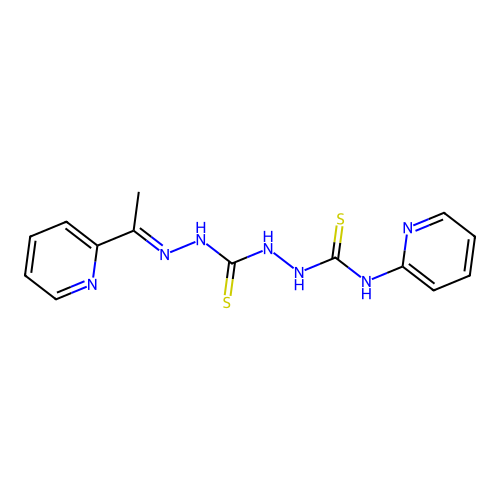 Carbonothioic dihydrazide, N''-((2-pyridinylamino)thioxomethyl)-N'''-((1E)-1-(2-pyridinyl)ethylidene)- structure
